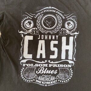 Johnny Cash Folsom Prison Blues Mens Medium Graphic Black
